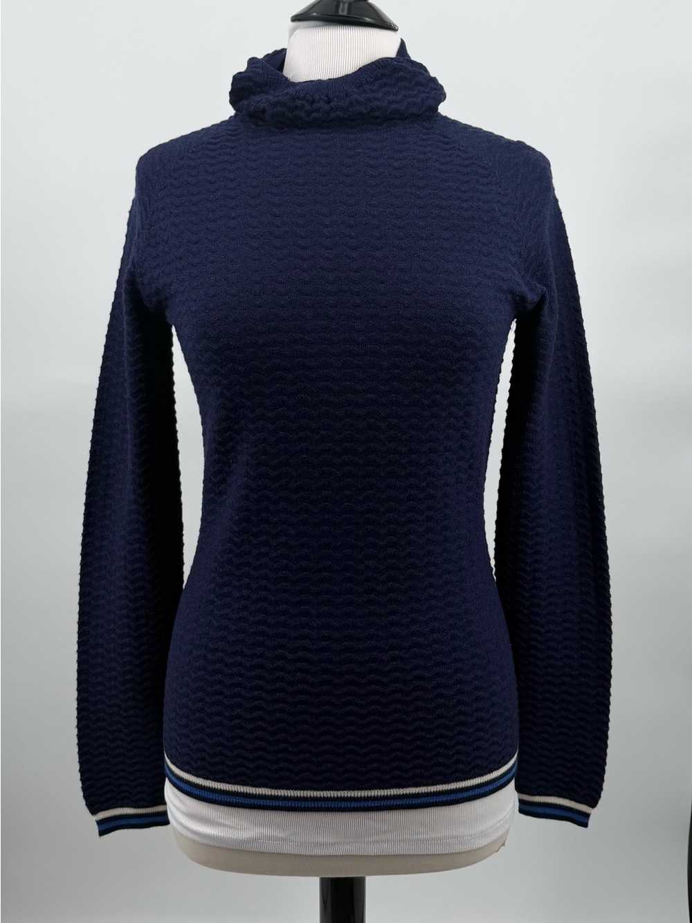 Krimson Klover Permafrost Sweater Hoodie Navy Size Small NWT